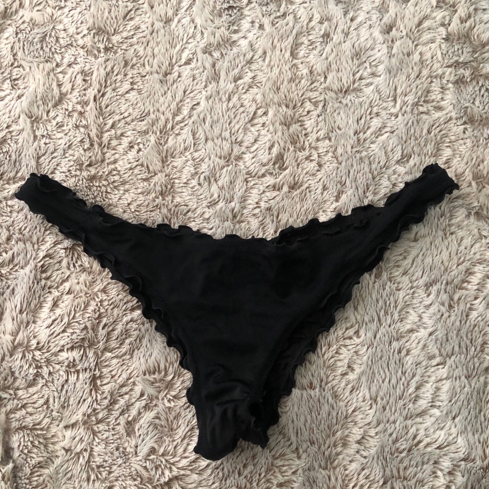 Black Ruffled Victoria’s Secret Bikini Bottoms